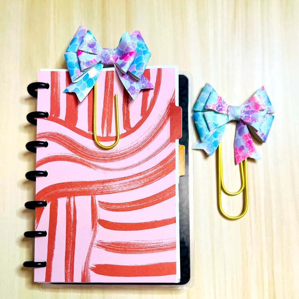 Happy planner Bow paper clips Jumbo size 2 pcs mermaid